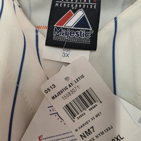 2013 MLB All-Star Matt Harvey #33 Mets Majestic Authentic Jersey 3X NWT - Picture 6 of 8